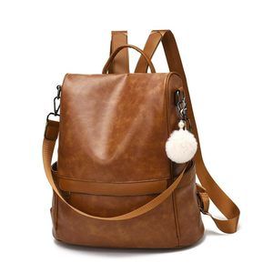 Women Backpack Purse PU Leather Anti-theft Casual Shoulder Bag Fashion🦋